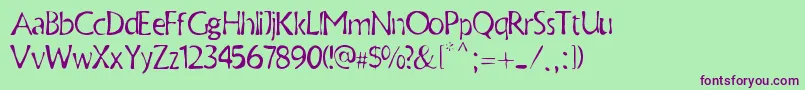 Antique Book Font – Purple Fonts on Green Background