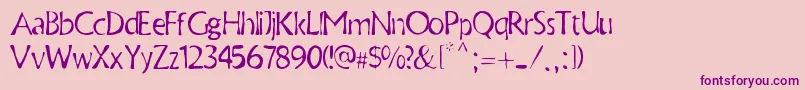 Antique Book Font – Purple Fonts on Pink Background