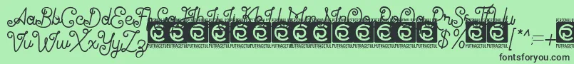 Antiqueline FreeVersion Font – Black Fonts on Green Background