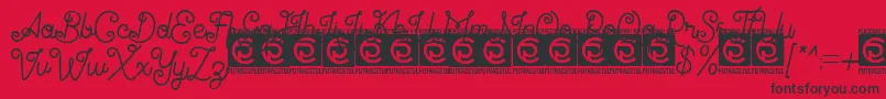 Antiqueline FreeVersion Font – Black Fonts on Red Background