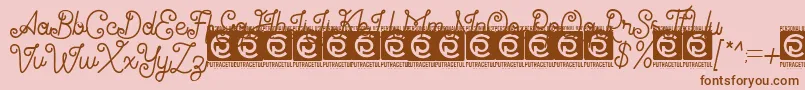 Antiqueline FreeVersion Font – Brown Fonts on Pink Background