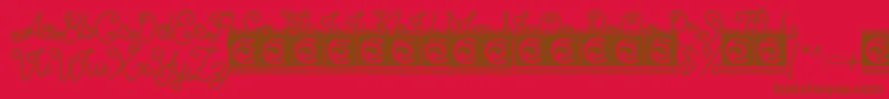 Antiqueline FreeVersion Font – Brown Fonts on Red Background