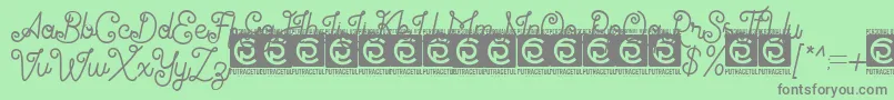 Antiqueline FreeVersion Font – Gray Fonts on Green Background