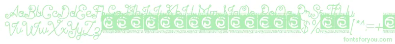 Antiqueline FreeVersion Font – Green Fonts on White Background