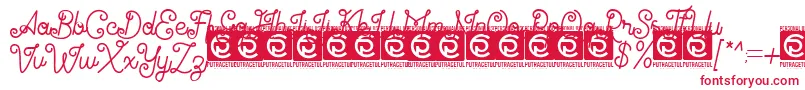 Шрифт Antiqueline FreeVersion – красные шрифты на белом фоне
