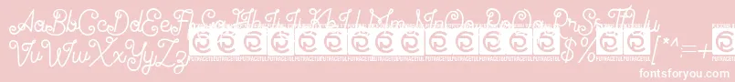 Antiqueline FreeVersion Font – White Fonts on Pink Background