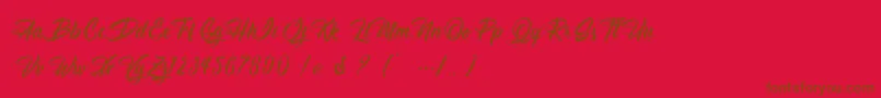Antishbusy Font – Brown Fonts on Red Background