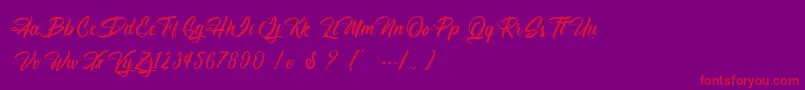 Antishbusy Font – Red Fonts on Purple Background