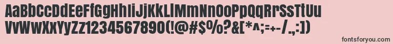 Anton Font – Black Fonts on Pink Background