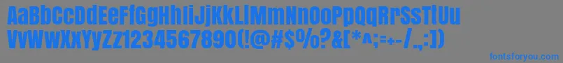 Anton Font – Blue Fonts on Gray Background
