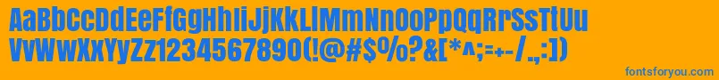 Anton Font – Blue Fonts on Orange Background