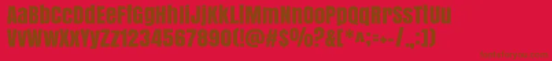 Anton Font – Brown Fonts on Red Background
