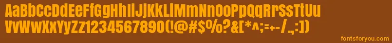 Шрифт Anton – оранжевые шрифты на коричневом фоне