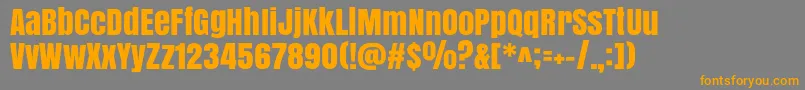 Anton Font – Orange Fonts on Gray Background