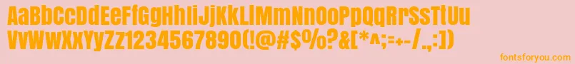 Anton Font – Orange Fonts on Pink Background