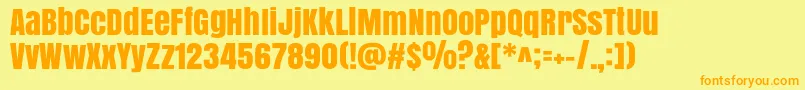 Anton Font – Orange Fonts on Yellow Background