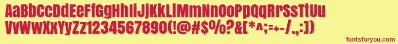 More about Anton Font Anton Font – Red Fonts on Yellow Background