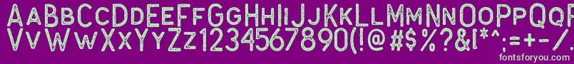 Antone Block Font – Green Fonts on Purple Background