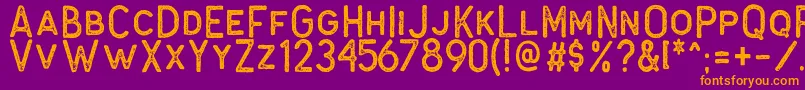 Antone Block Font – Orange Fonts on Purple Background