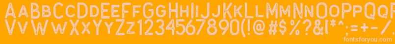 Antone Block Font – Pink Fonts on Orange Background