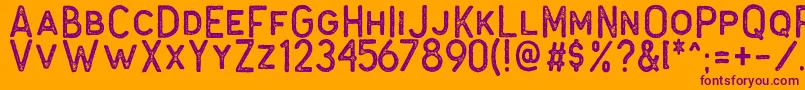 Antone Block Font – Purple Fonts on Orange Background