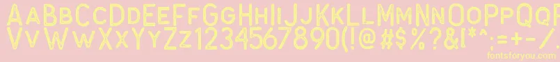 Antone Block Font – Yellow Fonts on Pink Background