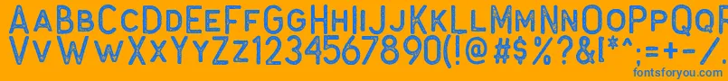 Antone Block Font – Blue Fonts on Orange Background