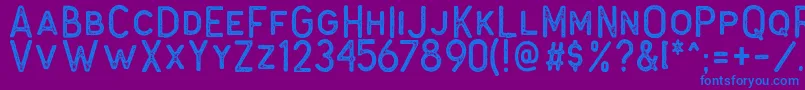 Antone Block Font – Blue Fonts on Purple Background