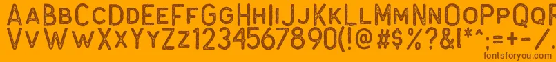 Antone Block Font – Brown Fonts on Orange Background