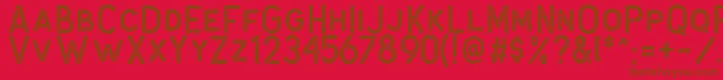 フォントAntone Block – 赤い背景に茶色の文字