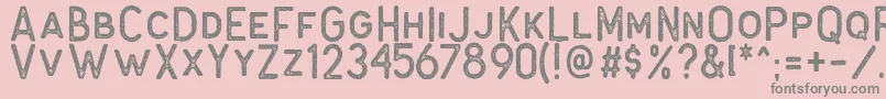 Antone Block Font – Gray Fonts on Pink Background