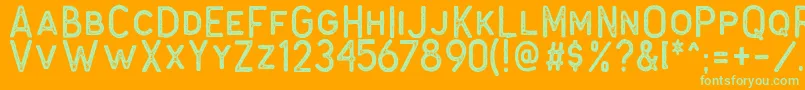Antone Block Font – Green Fonts on Orange Background