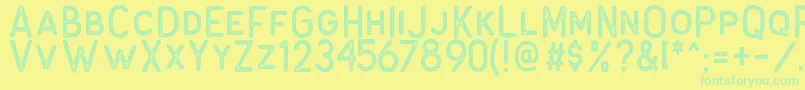 Antone Block Font – Green Fonts on Yellow Background