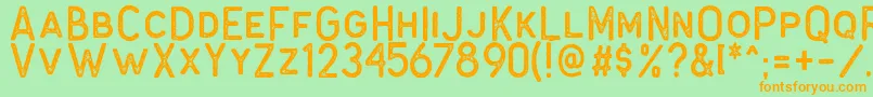 Antone Block Font – Orange Fonts on Green Background