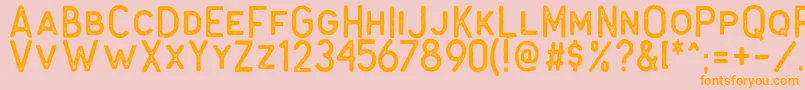 Antone Block Font – Orange Fonts on Pink Background