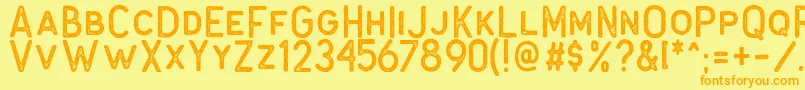 Antone Block Font – Orange Fonts on Yellow Background