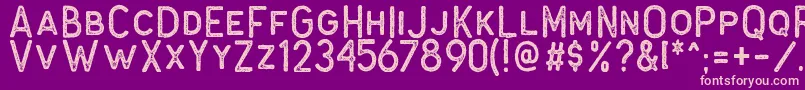 Antone Block Font – Pink Fonts on Purple Background