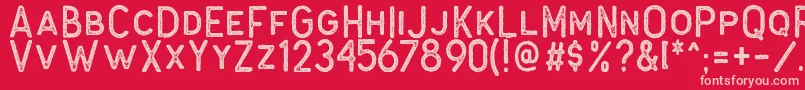 Antone Block Font – Pink Fonts on Red Background