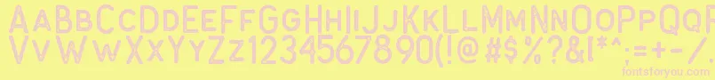 Antone Block Font – Pink Fonts on Yellow Background