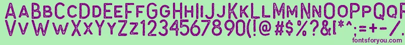 Antone Block Font – Purple Fonts on Green Background