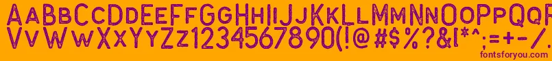 Antone Block Font – Purple Fonts on Orange Background