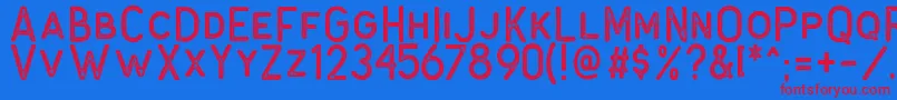 Antone Block Font – Red Fonts on Blue Background