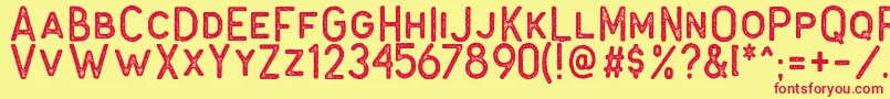 Antone Block Font – Red Fonts on Yellow Background