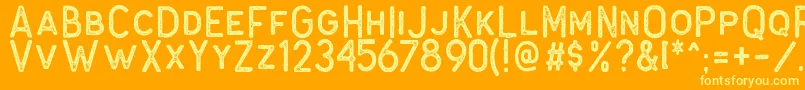 Antone Block Font – Yellow Fonts on Orange Background
