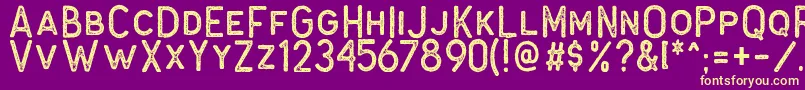 Antone Block Font – Yellow Fonts on Purple Background