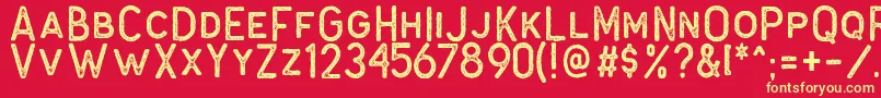 Antone Block Font – Yellow Fonts on Red Background