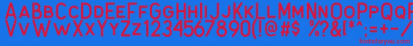 Antone Clean Font – Red Fonts on Blue Background