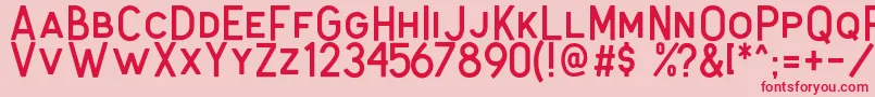 Antone Clean-Schriftart – Rote Schriften auf rosa Hintergrund