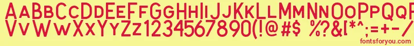 Antone Clean Font – Red Fonts on Yellow Background