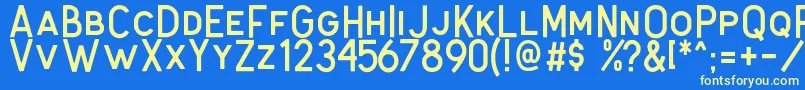 Antone Clean Font – Yellow Fonts on Blue Background